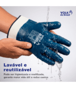 Luva Nitrílica Punho Lona Volk Volknit CA 25116 - Imagem 9
