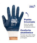 Luva Nitrílica Punho Malha Volk CA 25084 - Imagem 5