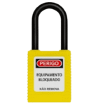 Cadeado de Bloqueio de Segurança Brady Plástico - Haste 47mm Amrelo