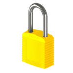 Cadeado Tagout Plástica Haste Metálica 38mm Amarelo