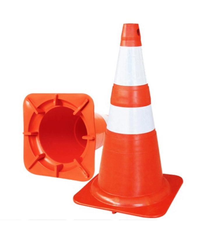 Cone Flexível 75cm NBR 15.071 com Faixa Refletiva - Imagem 1
