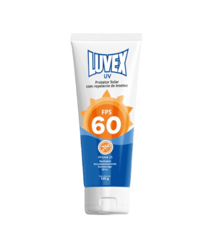 Protetor Solar 60 Luvex C/Repelente Bisnaga 120gr - Imagem 1