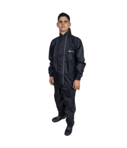 Conjunto Pioneira Nylon Preto Com Capuz CA 42102 / 42104