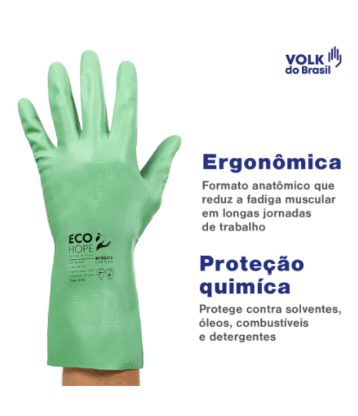 Luva Volk Nitrílica Com Forro Eco Hope CA 46543 - Imagem 4