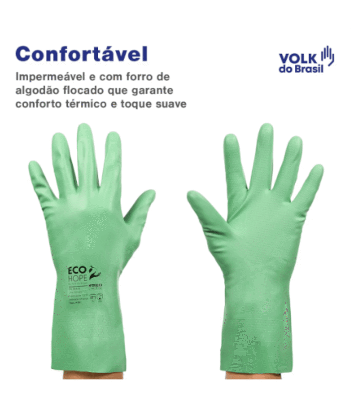 Luva Volk Nitrílica Com Forro Eco Hope CA 46543 - Imagem 10