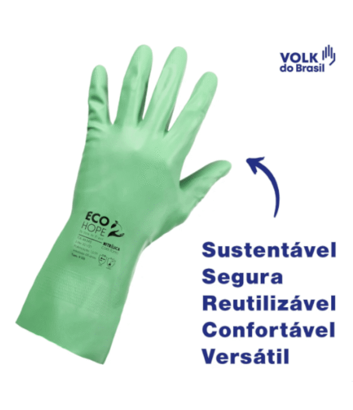 Luva Volk Nitrílica Com Forro Eco Hope CA 46543 - Imagem 8