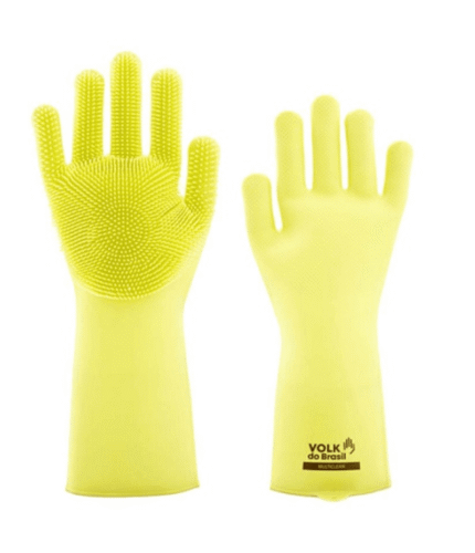 Luva Volk Silicone Multi Clean Amarela CA 44583