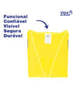 Colete Refletivo 1 Bolso Amarelo - Imagem 8