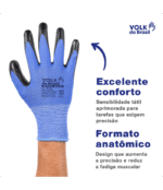 Luva de Segurança Proteção Mecânica Volk Nitril Wave CA 38932 - Imagem 7