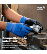 Luva de Segurança Proteção Mecânica Volk Nitril Wave CA 38932 - Imagem 8