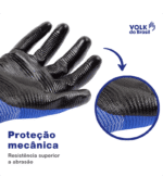 Luva de Segurança Proteção Mecânica Volk Nitril Wave CA 38932 - Imagem 10