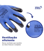 Luva de Segurança Proteção Mecânica Volk Nitril Wave CA 38932 - Imagem 12