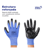 Luva de Segurança Proteção Mecânica Volk Nitril Wave CA 38932 - Imagem 13