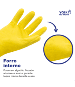 Luva de Segurança Volk Látex Multiuso CA 45629 - Imagem 3